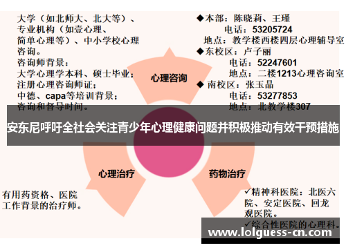 安东尼呼吁全社会关注青少年心理健康问题并积极推动有效干预措施